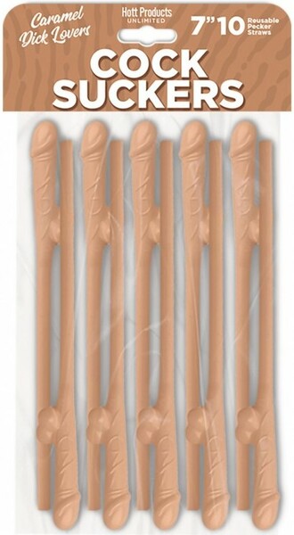 COCK SUCKERS 10 Caramel Pecker Straws