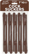 COCK SUCKERS 10 Chocolate Brown Pecker Straws