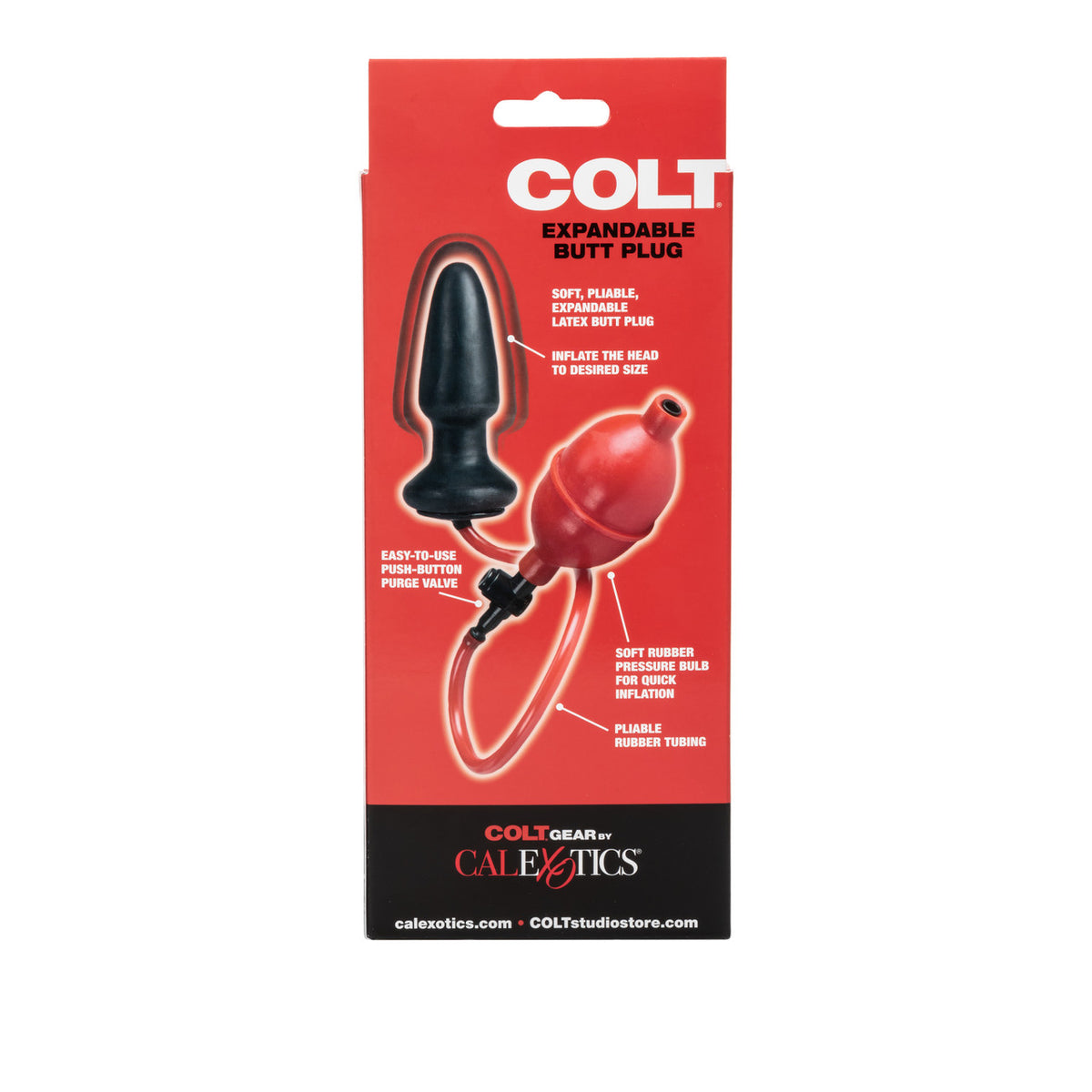 Colt EXPANDABLE BUTT PLUG Black Inflatable Ass Expander