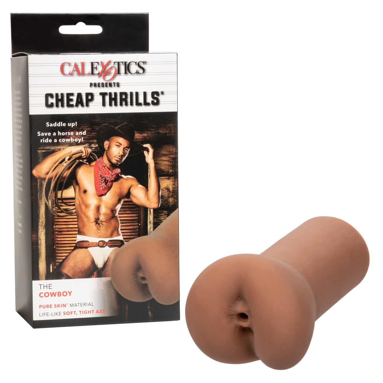Cheap Thrills THE COWBOY Tight Ass Male Masturbator Brown Stroker