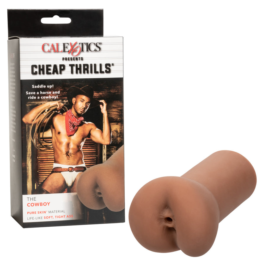 Cheap Thrills THE COWBOY Tight Ass Male Masturbator Brown Stroker