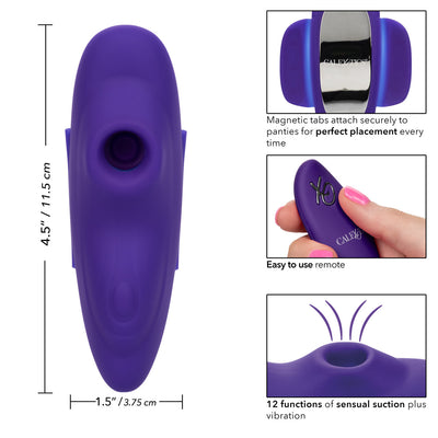 CalExotics Lock N Play SUCTION PANTY TEASER Silicone Vibrator with Remote Control