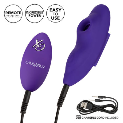 CalExotics Lock N Play SUCTION PANTY TEASER Silicone Vibrator with Remote Control