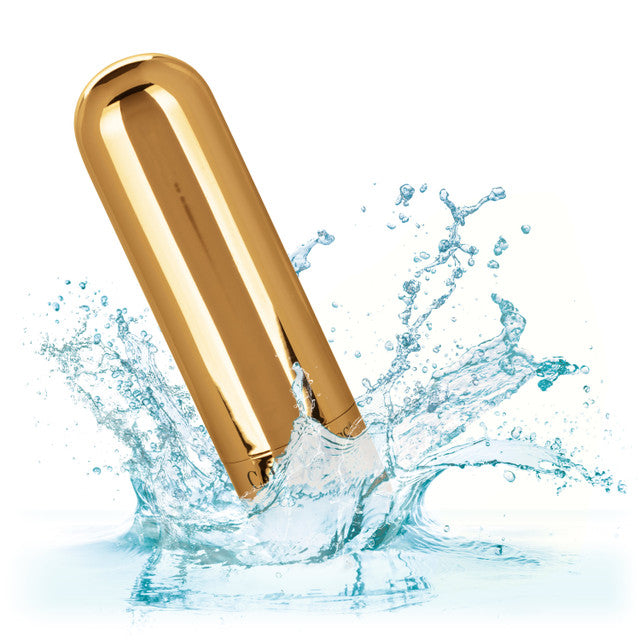 CalExotics Rechargeable Hideaway Mini Bullet Vibrator Black and Gold