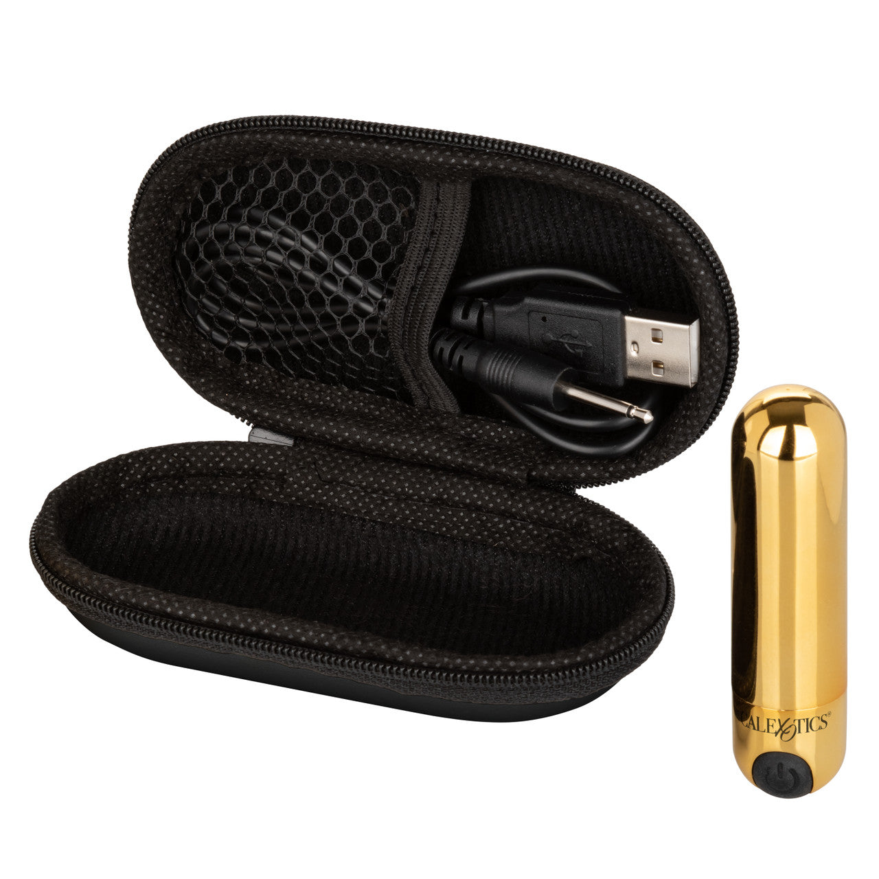 CalExotics Rechargeable Hideaway Mini Bullet Vibrator Black and Gold