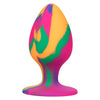 CaleXOtics CHEEKY LARGE TIE-DYE BUTT PLUG with Suction Cup Multi Coloured