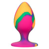 CaleXOtics CHEEKY LARGE TIE-DYE BUTT PLUG with Suction Cup Multi Coloured