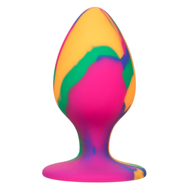CaleXOtics CHEEKY LARGE TIE-DYE BUTT PLUG with Suction Cup Multi Coloured