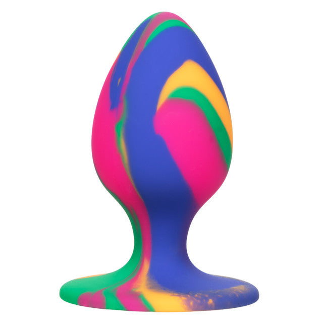 CaleXOtics CHEEKY MEDIUM TIE-DYE BUTT PLUG with Suction Cup Multi Coloured