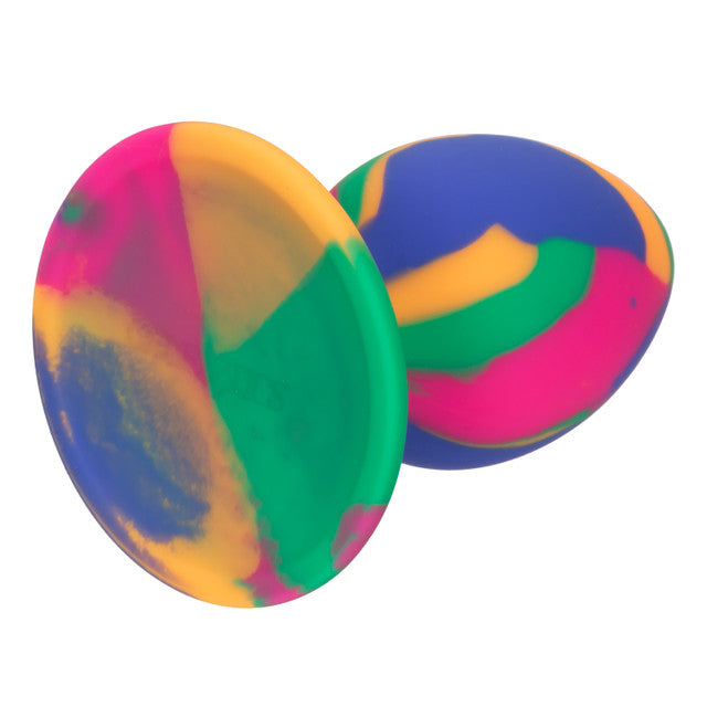 CaleXOtics CHEEKY MEDIUM TIE-DYE BUTT PLUG with Suction Cup Multi Coloured