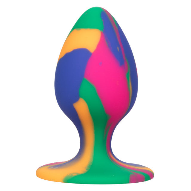 CaleXOtics CHEEKY MEDIUM TIE-DYE BUTT PLUG with Suction Cup Multi Coloured