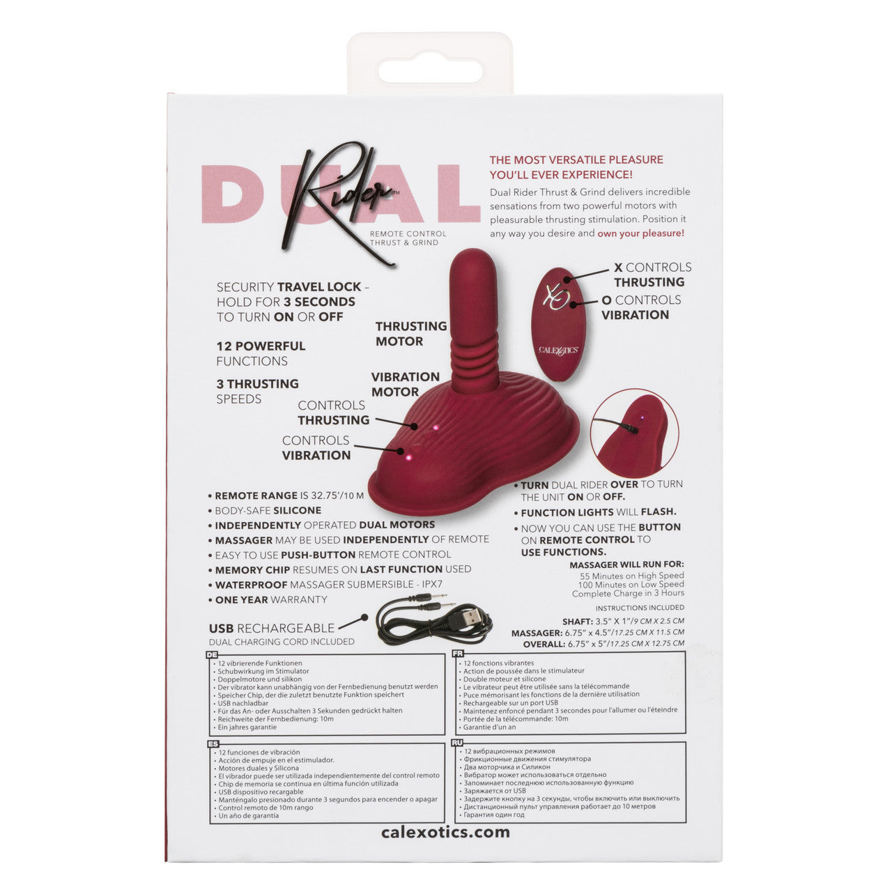 CaleXOtics DUAL RIDER Remote Control THRUST AND GRIND Thrusting Vibrator