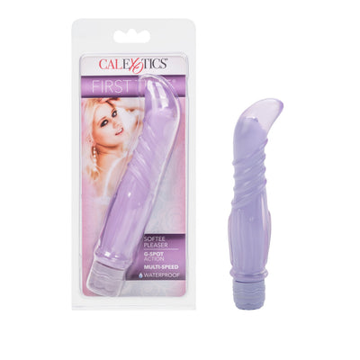 CaleXOtics FIRST TIME SOFTEE PLEASER Purple Battery Powered G-spot Vibrator