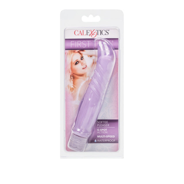 CaleXOtics FIRST TIME SOFTEE PLEASER Purple Battery Powered G-spot Vibrator