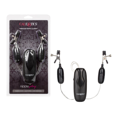 CaleXOtics Nipple Play VIBRATING NIPPLE CLAMPS with Remote Control