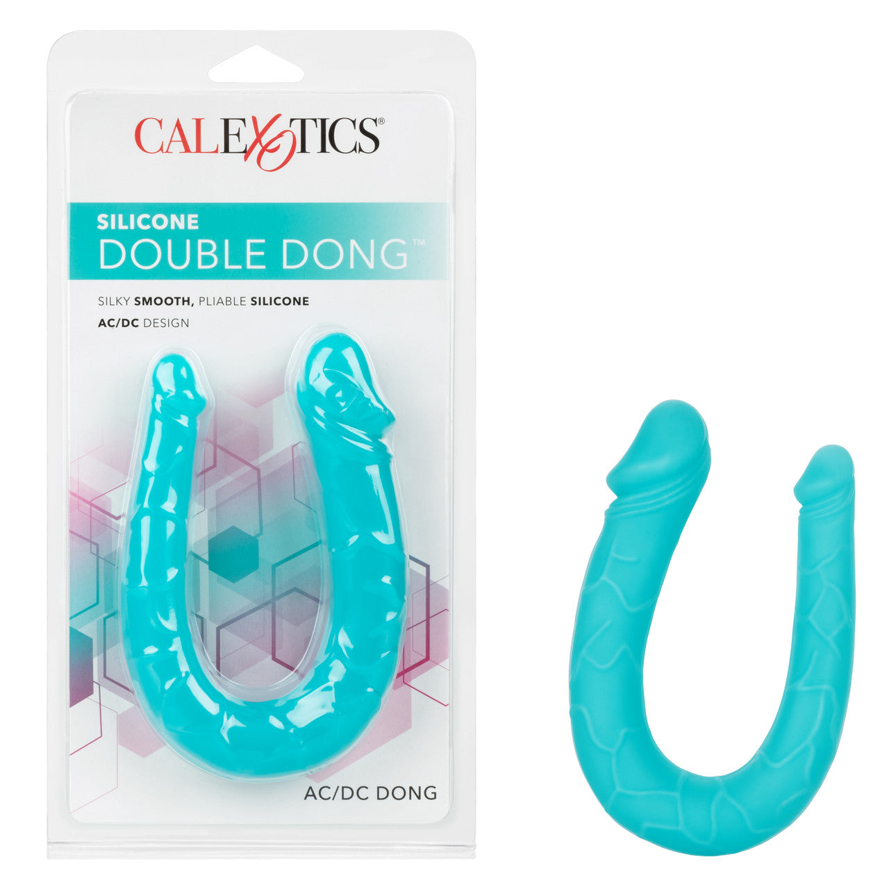 CaleXOtics SILICONE DOUBLE DONG AC/DC DONG Teal Tiffany Blue Double Ended Dildo