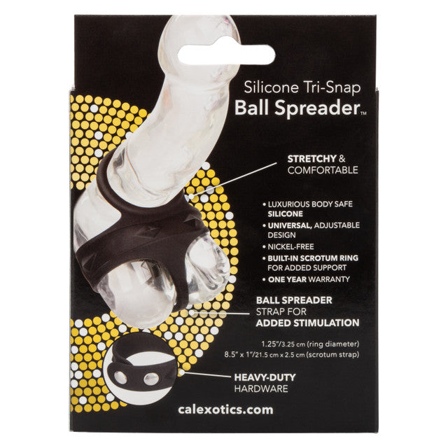 CaleXOtics SILICONE TRI-SNAP BALL SPREADER Black