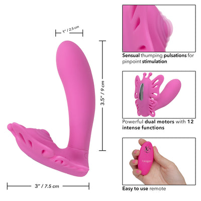 CaleXOtics VENUS BUTTERFLY SILICONE REMOTE CONTROLLED PULSATING VENUS G Pink G-spot Vibrator