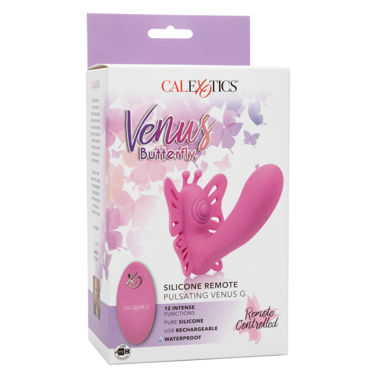 CaleXOtics VENUS BUTTERFLY SILICONE REMOTE CONTROLLED PULSATING VENUS G Pink G-spot Vibrator