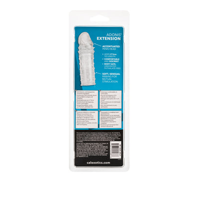 Calexotics ADONIS EXTENSION Clear Penis Sleeve with Sensual Ribbing