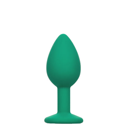 Calexotics CHEEKY GEMS 3 Piece Anal Training Kit with Graduated Green Butt Plugs with Sparkling Gem