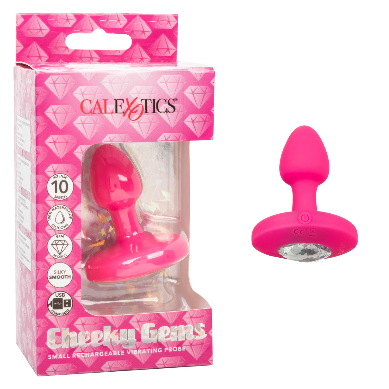 Calexotics CHEEKY GEMS Small Rechargeable Vibrating Butt Plug