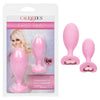 Calexotics FIRST TIME HEART SHAPED CRYSTAL BOOTY DUO KIT 2 Piece Anal Training Kit with Graduated Butt Plugs