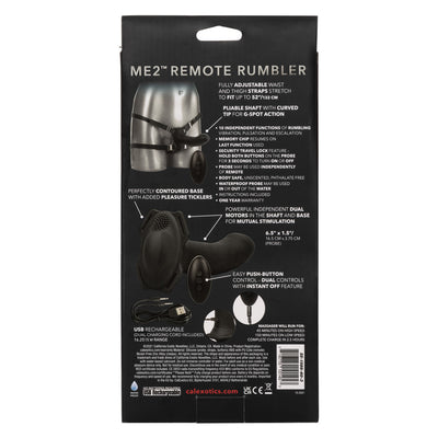 Calexotics HER ROYAL HARNESS ME2 Remote Rumbler Black Rechargeable Vibrating Strap on Harness Kit with Remote Control