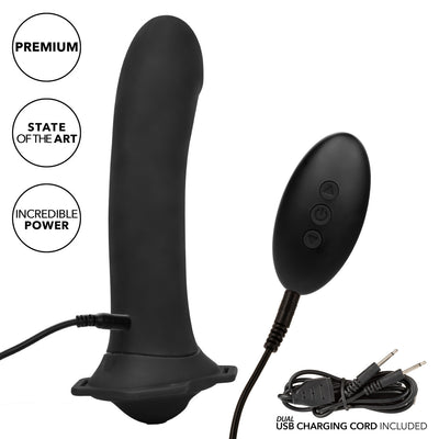 Calexotics HER ROYAL HARNESS ME2 Remote Rumbler Black Rechargeable Vibrating Strap on Harness Kit with Remote Control
