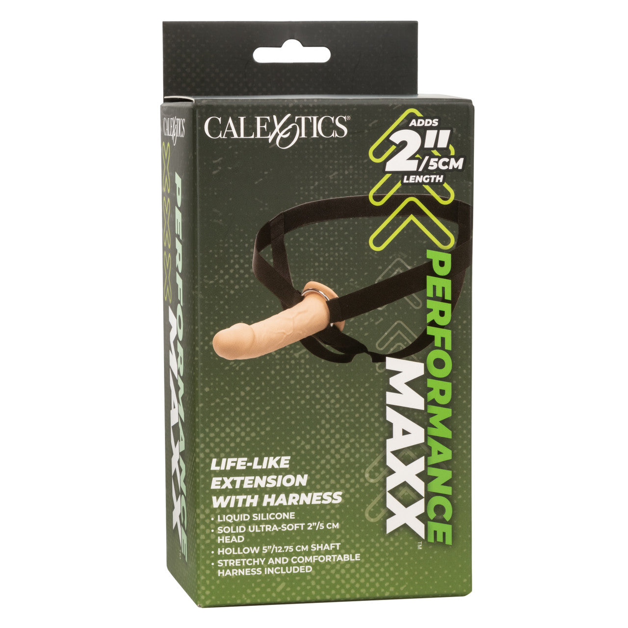Calexotics PERFORMANCE MAXX LIFE-LIKE HOLLOW LIQUID SILICONE PENIS EXTENSION WITH STRAP-ON-HARNESS