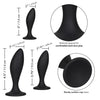 Calexotics SILICONE ANAL CURVE KIT 3 Piece Butt Plugs Training Kit with Suction Cup