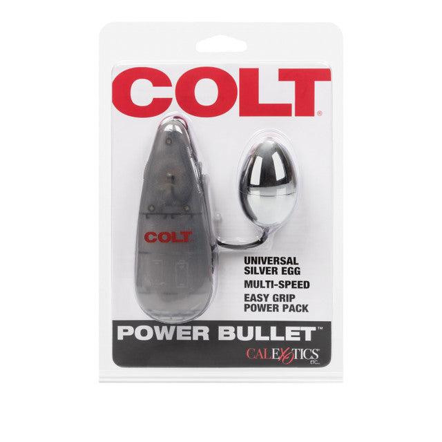 Colt POWER BULLET Silver Egg Bullet Vibrator with Remote Control