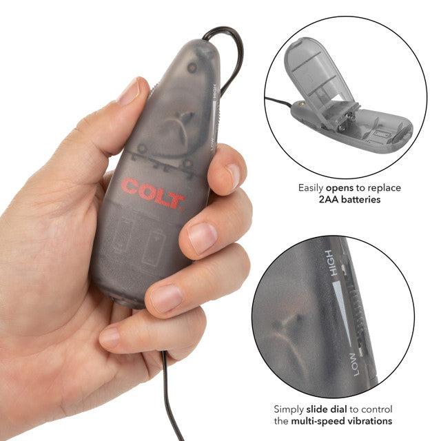 Colt POWER BULLET Silver Egg Bullet Vibrator with Remote Control