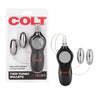 Colt TWIN TURBO BULLETS Silver Bullet Vibrators with Remote Control