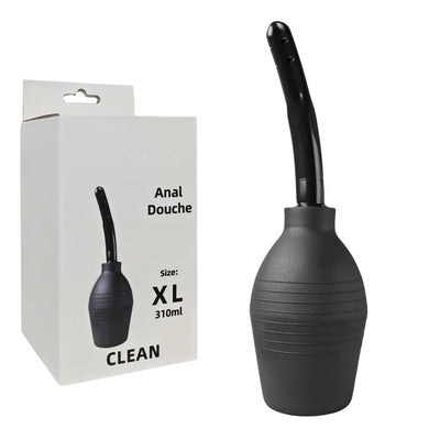 Black Anal Douche 310ml - Compact Cleansing Bulb for Intimate Hygiene