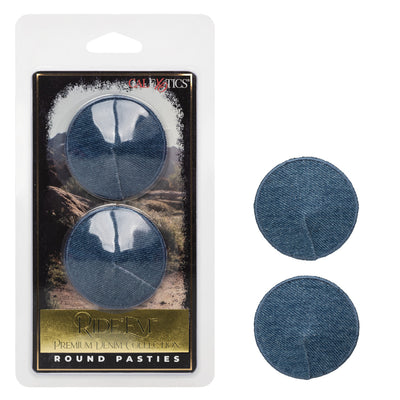 CaleXOtics RIDE'EM ROUND NIPPLE PASTIES Premium Denim Collection