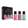 DONA Let Me Touch You Aphrodisiac and Pheromone Infused SCENTED MASSAGE OIL GIFT SET 3 x 30ml Bottles Flirty Sassy Naughty