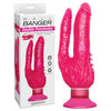 Pipedream Wall Banger Waterproof Double Penetrator Vibrator with Suction Cup 9 inch Pink