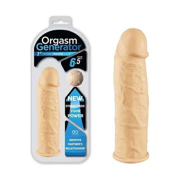 Excellent Power – Orgasm Generator 6.5″ Silicone Vibrating Sleeve (Flesh)