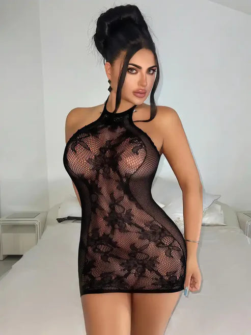 JCW 7254 Black Lingerie Outfit O/S