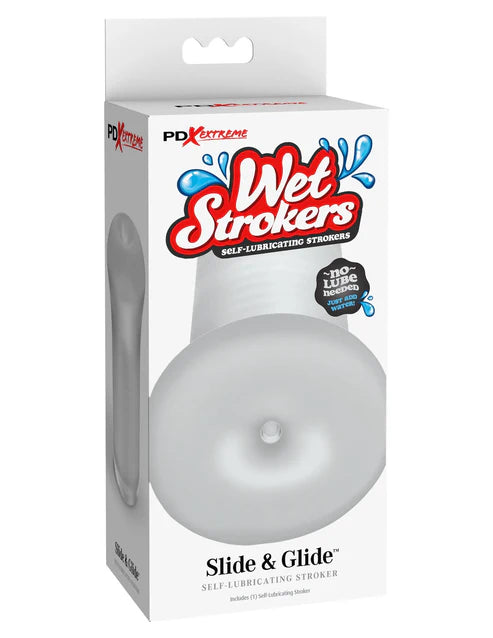 PDX Extreme Wet Stroker Slide & Glide - Self-Lubricating Male Masturbator