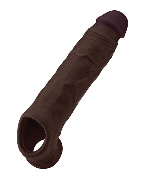 Shaft Flexskin Liquid Silicone 8.8' Vibrating Sheath - Mahogany