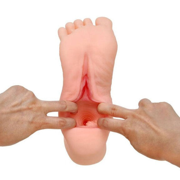 Foot Fetish Realistic Feet Stroker Pair Natural Skin Tone with Realistic Pussy Insertion