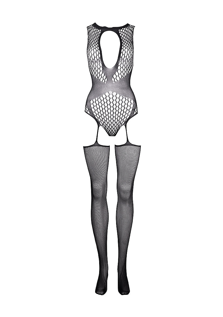Le Desir Bliss Lingerie BODYSTOCKING FISH AND FENCE NET Black