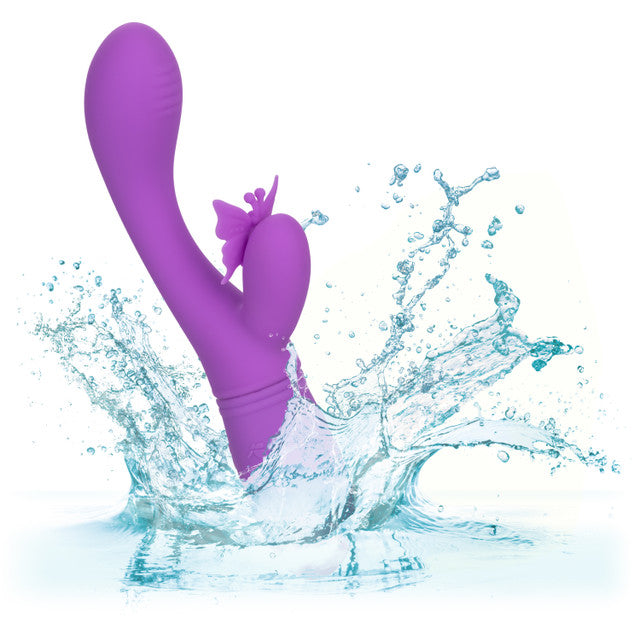 CaleXOtics BUTTERFLY KISS FLUTTER G-Spot Vibrator with Clitoral Fluttering Wings