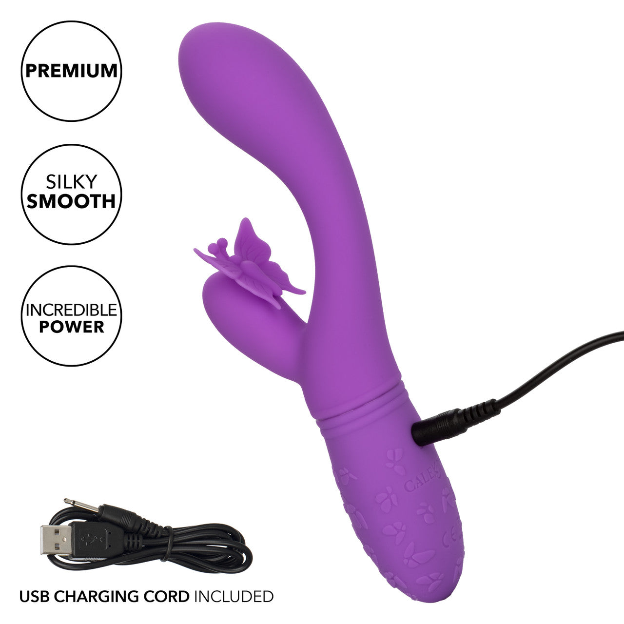 CaleXOtics BUTTERFLY KISS FLUTTER G-Spot Vibrator with Clitoral Fluttering Wings