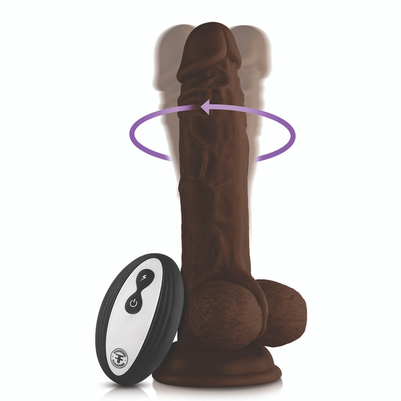 FemmFunn Turbo Baller Rotating Realistic Dildo Vibrator with Wireless Remote Control