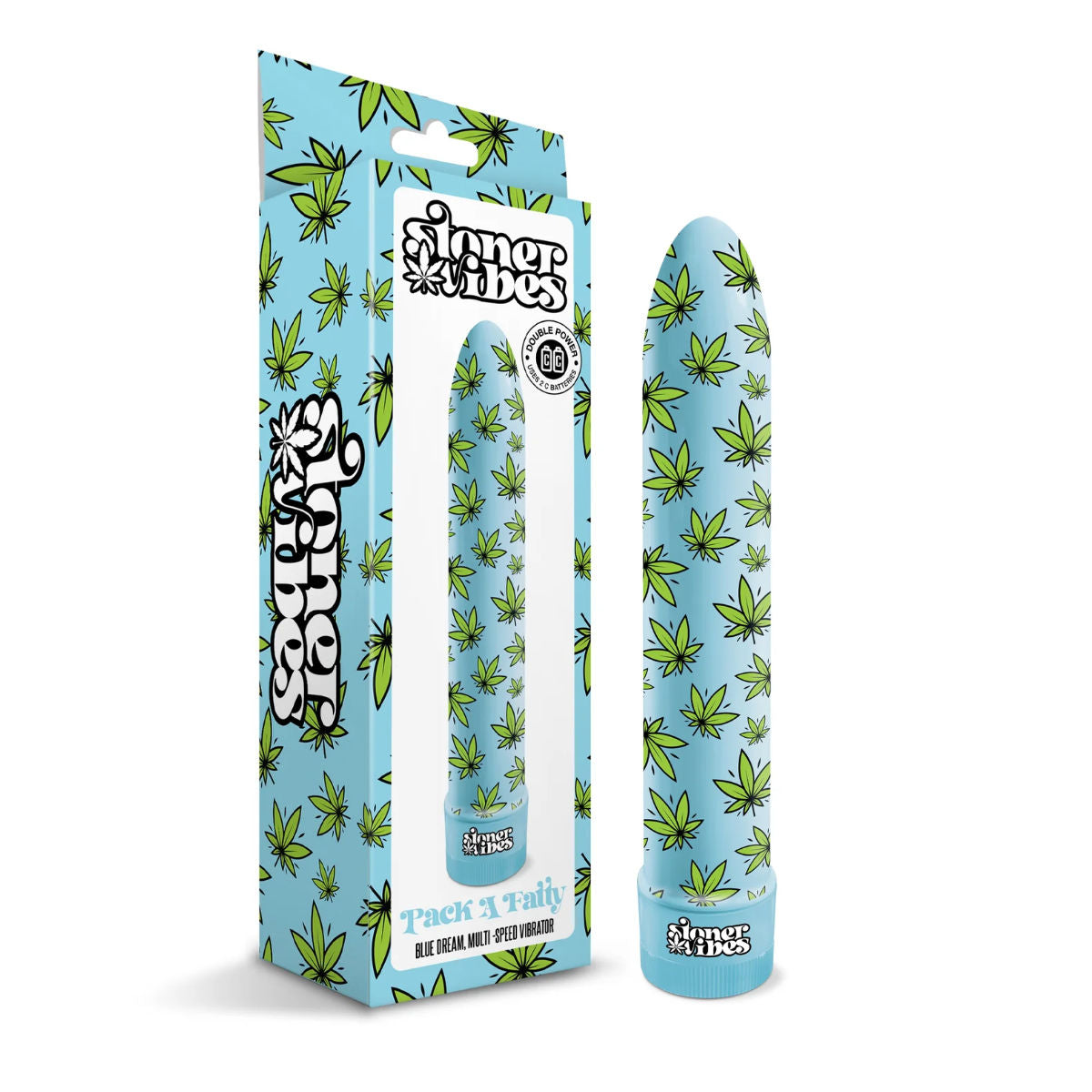 Global Novelties – Stoner Vibes “Pack A Fatty” Multi-Speed Vibrator (Blue Dream)