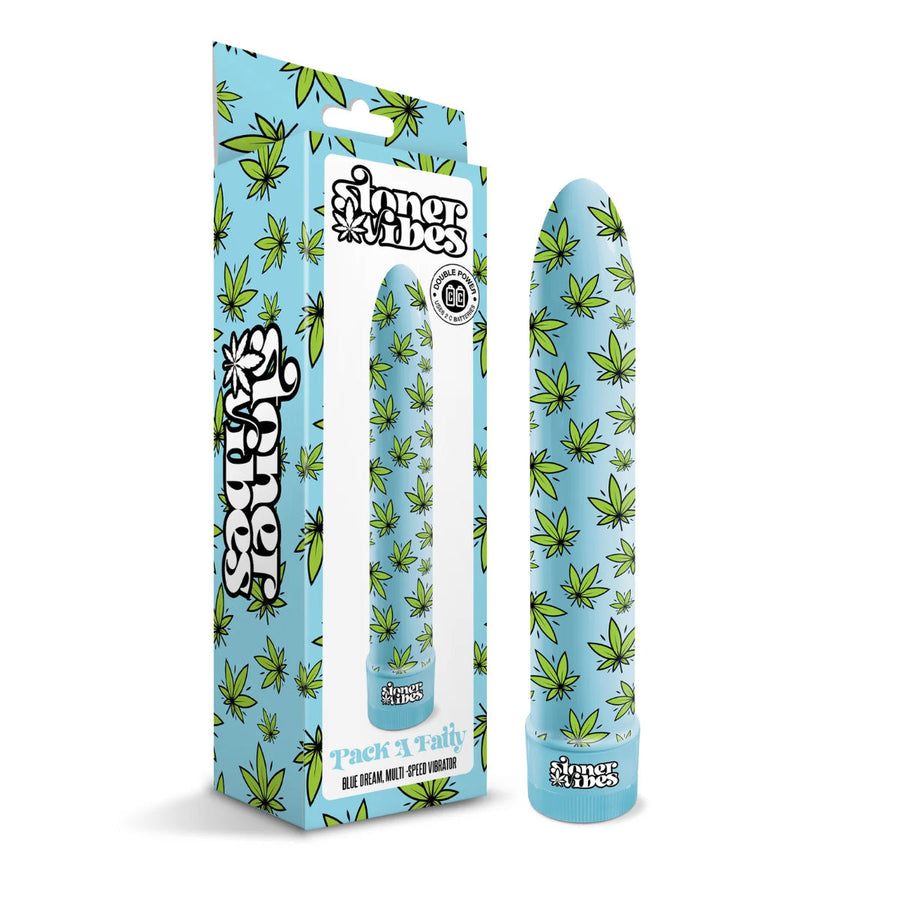 Global Novelties – Stoner Vibes “Pack A Fatty” Multi-Speed Vibrator (Blue Dream)