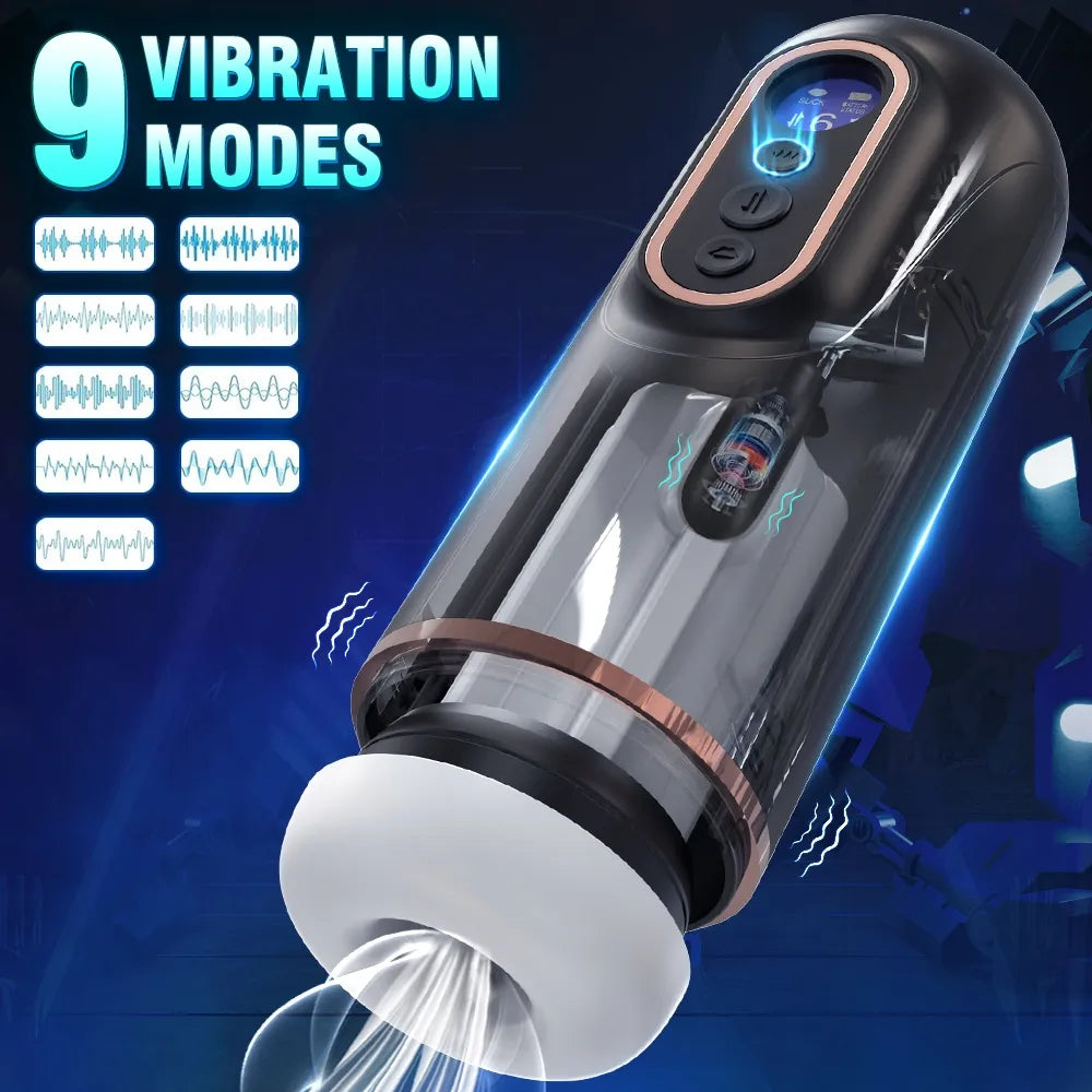 Doris 9-Speed Vibrating 5-Mode Sucking 3-Speed Thrusting Male Masturbator - Heating & Sound